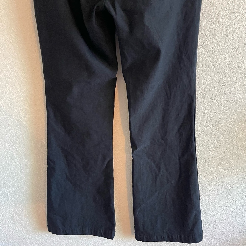 Urban Outfitters Black Flare Stretch Pants Partial Belt High Rise Womens Size 0 - Picture 6 of 10
